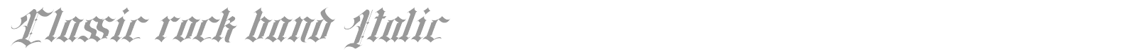Classic Rock Band font preview